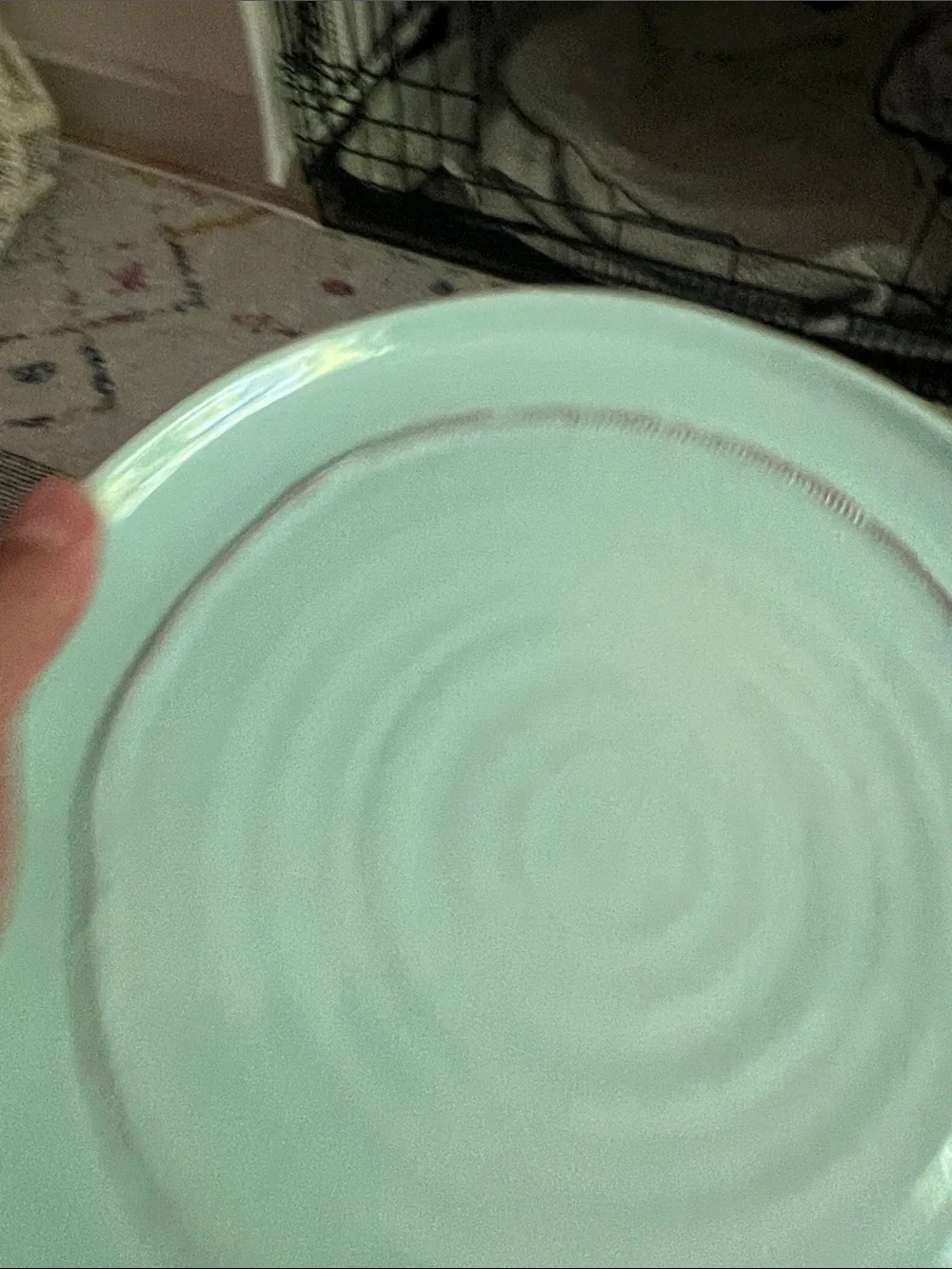 2 Crate & Barrel Como Dinner Plate Aqua Blue Italy Earthenware Discontinued